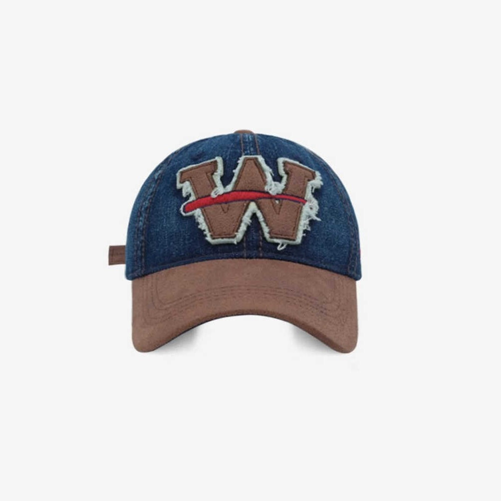 Herren Zerrissen Denim Baseball Cap Brehn