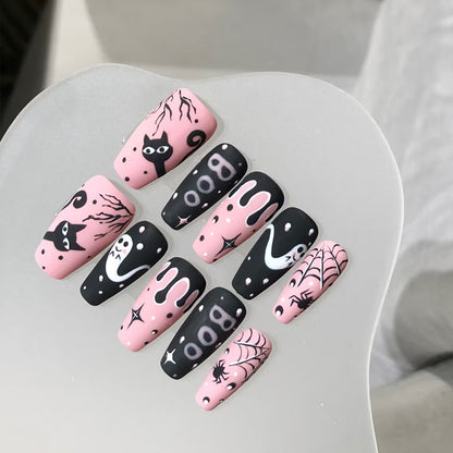 Halloween-Themed Künstlerische Press-On Nagel Kollektion