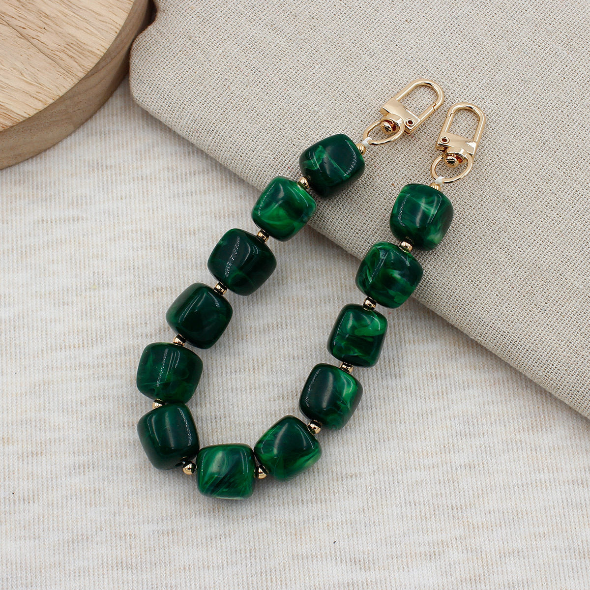 Chunky Beaded Brillen Kette Brehn