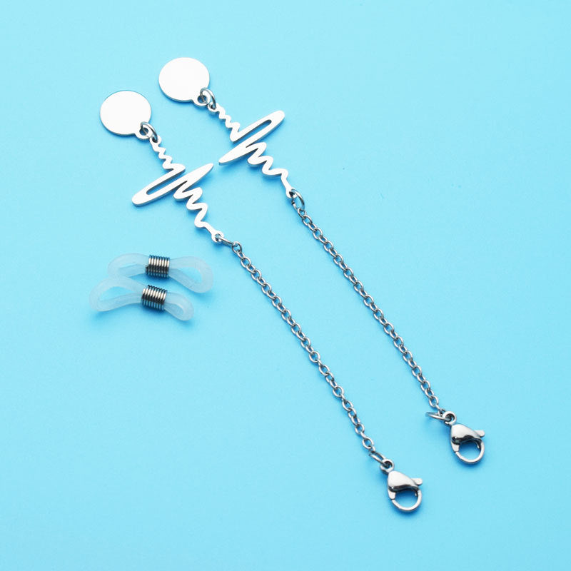 Stylische Herzschlag-Design-Ohrringe Brehn