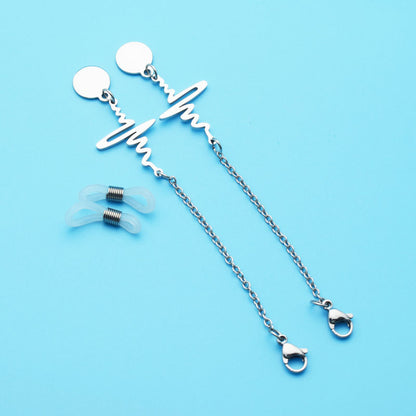Stylische Herzschlag-Design-Ohrringe Brehn