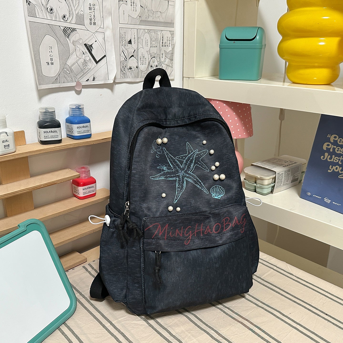 Besticketer Seestern Design Schulranzen