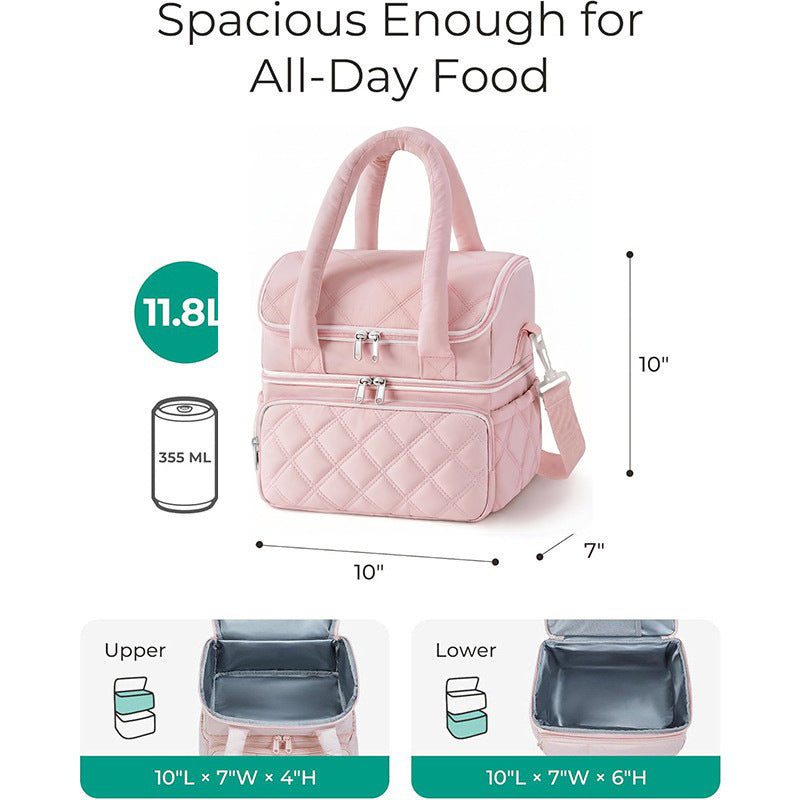 Stylische gesteppt isolierte Lunch-Tasche Brehn