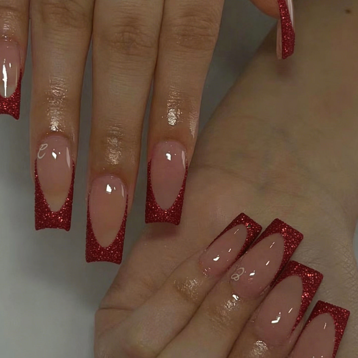 Glitter Tip Stiletto Press-On Nagel Set Brehn