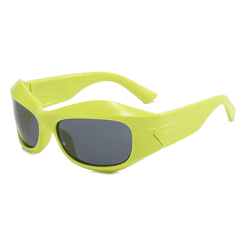 Damen Retro-Sonnenbrille im trendigen Schilddesign Brehn