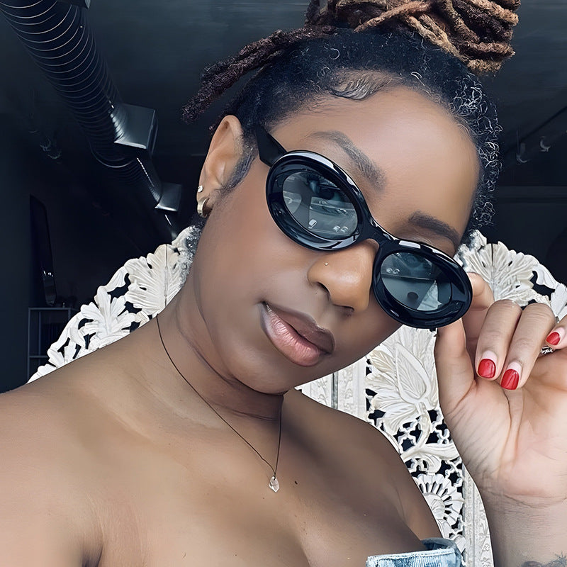 Damen ovale Sonnenbrille mit modernen Gläsern Brehn