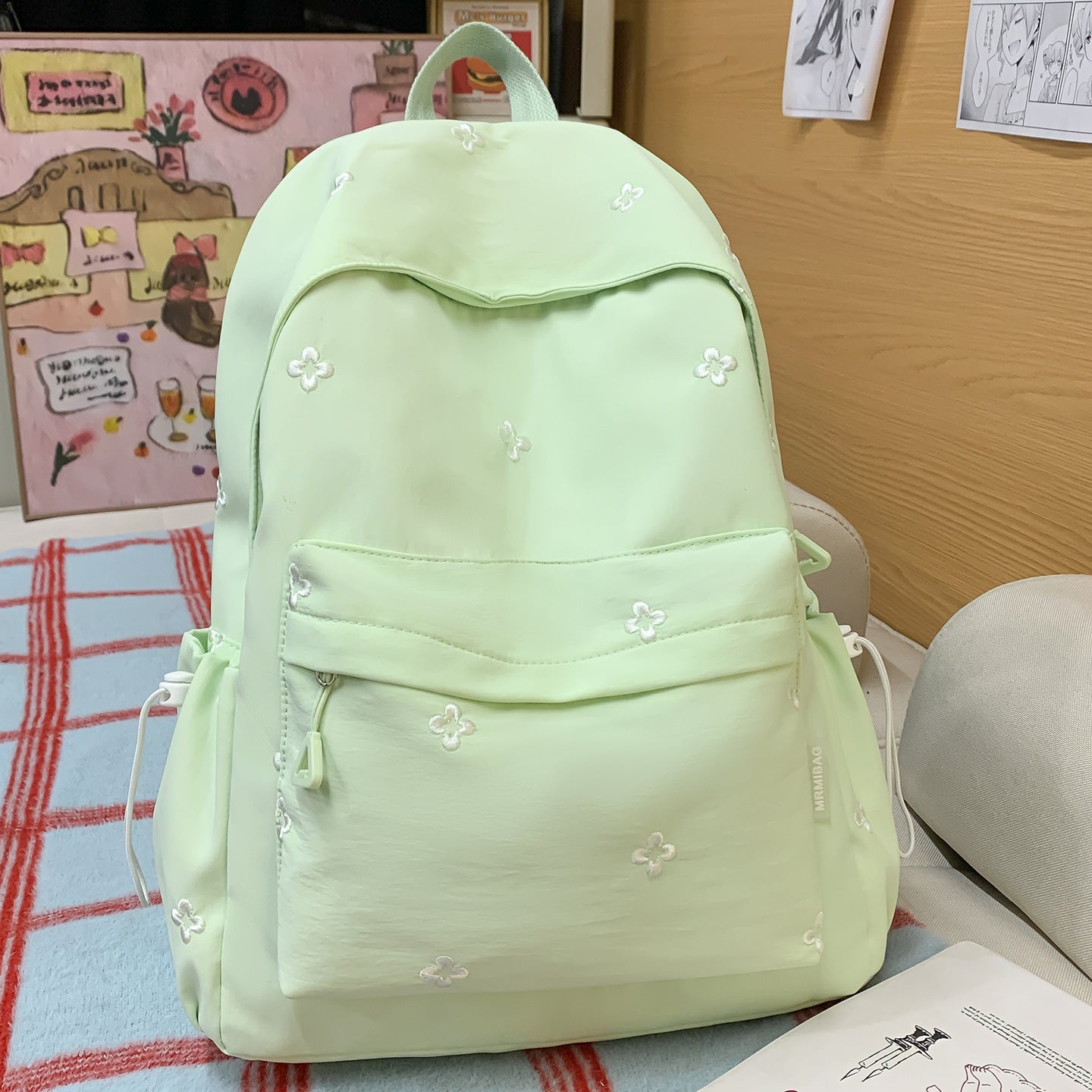 Florale bestickte lässige Schulrucksack