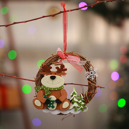 Dekorativer Weihnachtskranz mit Rentier-Motiv Brehn