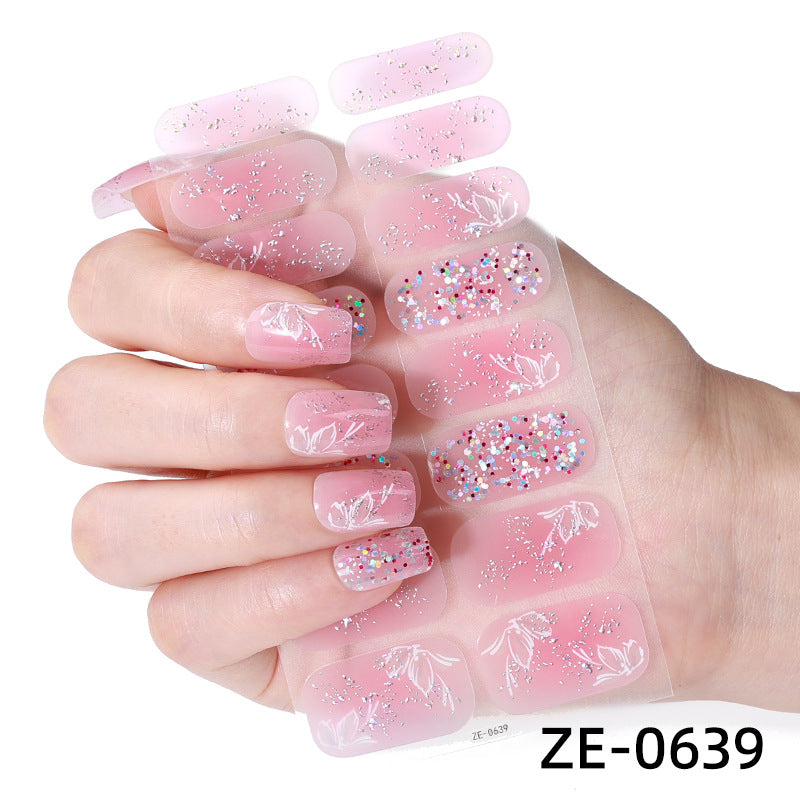 Florale Nagelkunst Aufkleber