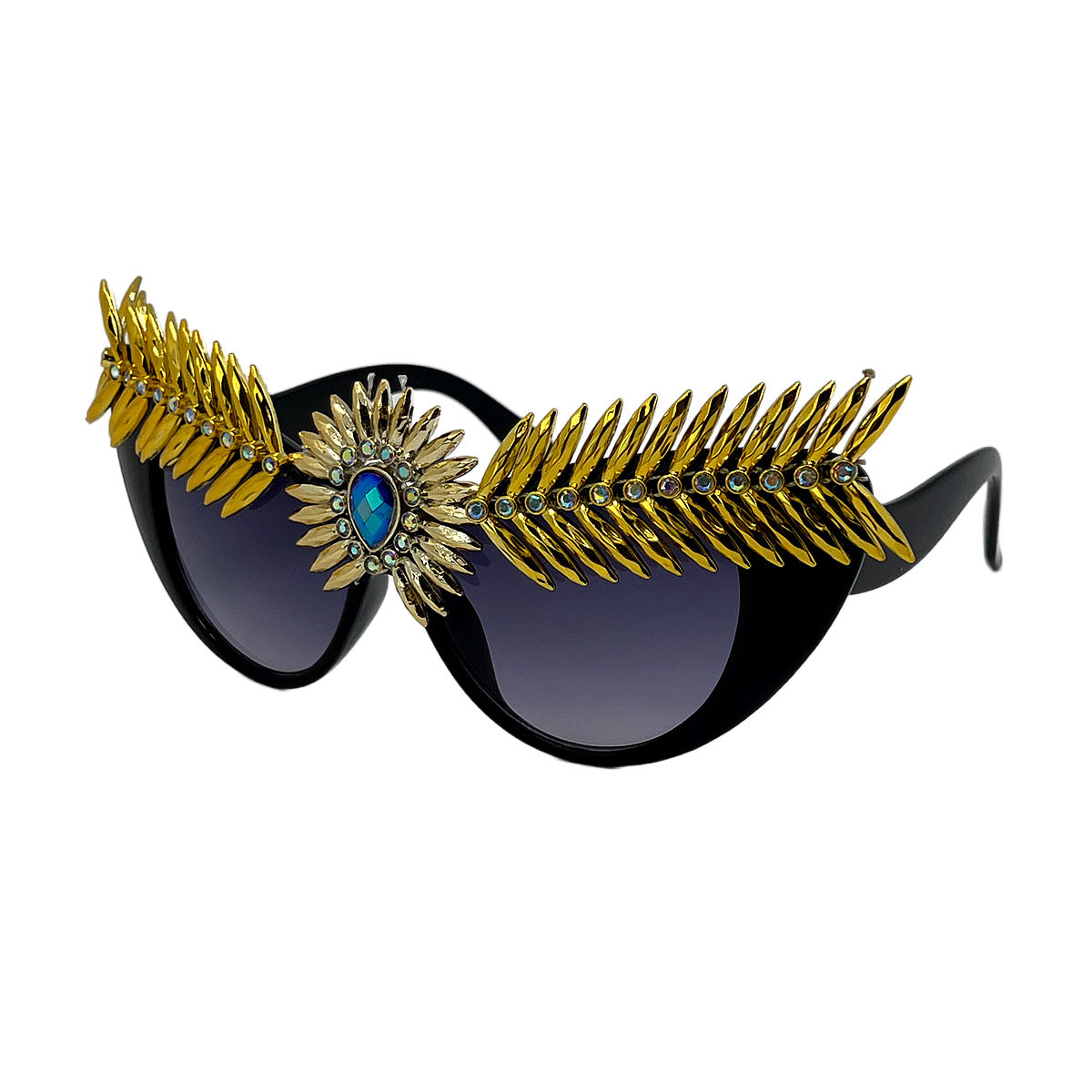 Damen extravagante statement Sonnenbrille mit einzigartigem Schmuckrahmen Brehn