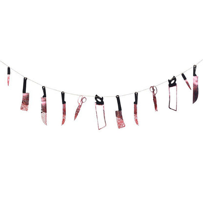 Halloween-Themen Blutige Messer Girlande Brehn