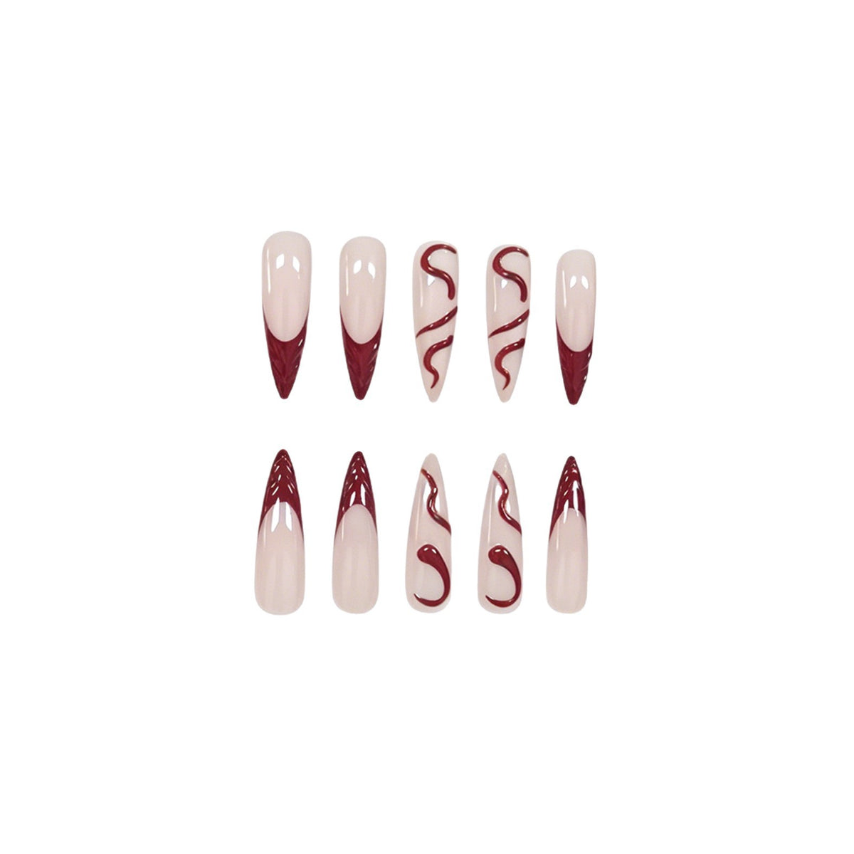 Dekorativer Stiletto Nagelkunst Set Brehn