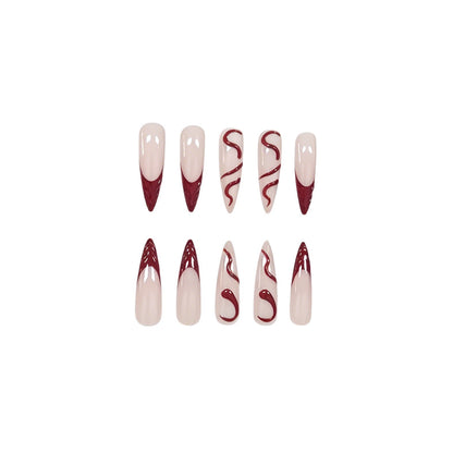 Dekorativer Stiletto Nagelkunst Set Brehn