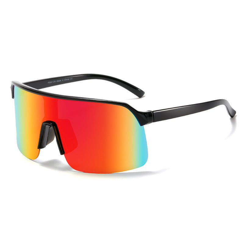Damen Sportliche Sonnenbrille mit breitem Rahmen und integriertem UV-Schutz Brehn