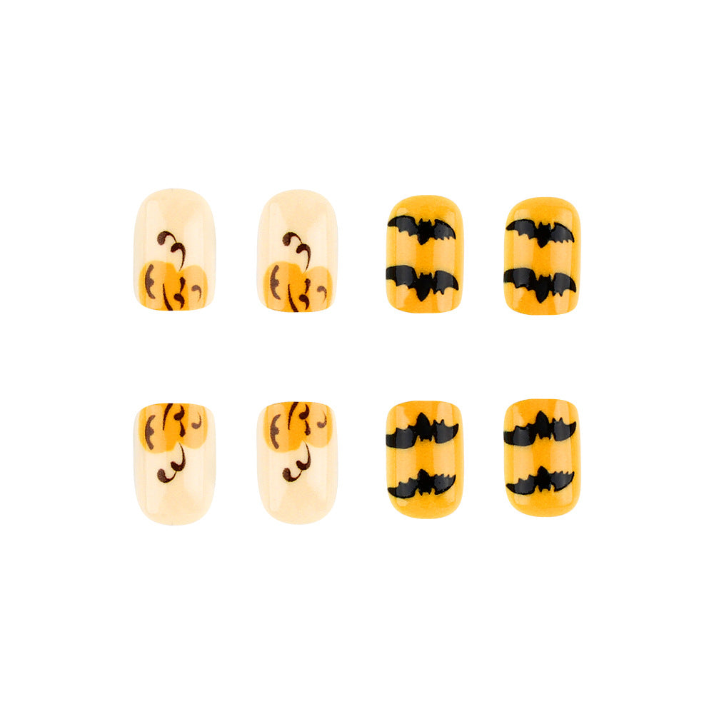 Saisonales Halloween-Themen Press-On Nagelkunst Set Brehn