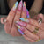 Künstlerisches Press-On Nail Set mit floralem 3D-Design Brehn