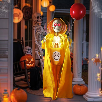 Animierte Halloween Skelett Deko Brehn