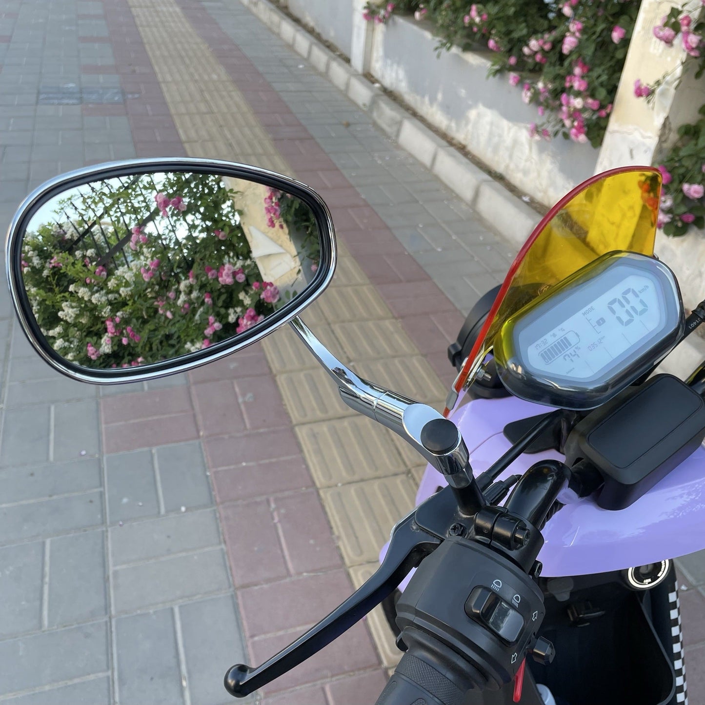 Verchromte verstellbare Motorradspiegel Brehn