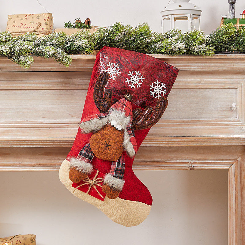 Festlicher Weihnachtsstrumpf mit Nostalgischem Design Brehn