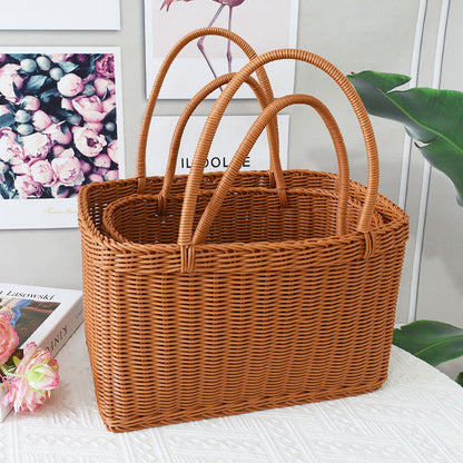 Gewebter Rattan-Aufbewahrungskorb Brehn