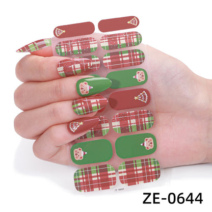 Florale Nagelkunst Aufkleber