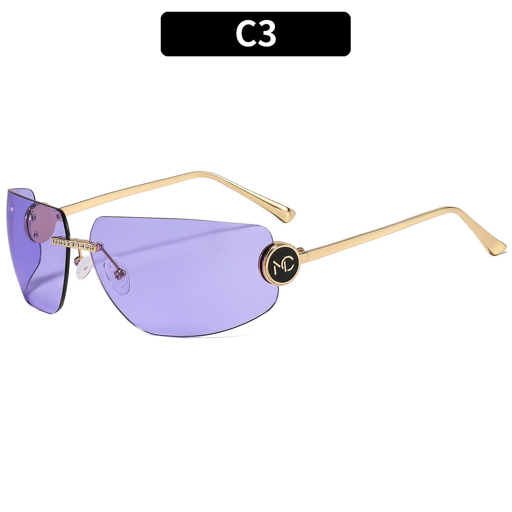 Zeitgenössische Angular Shield Sonnenbrille