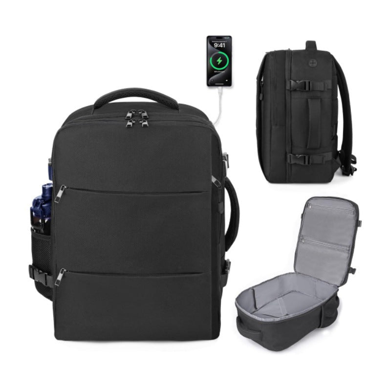 Multifunktionaler Rucksack mit Integrierter Powerbank-Funktion und Mehreren Fächern Brehn