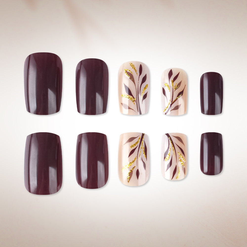 Elegante Botanische Nagelkunst Press-On Set Brehn