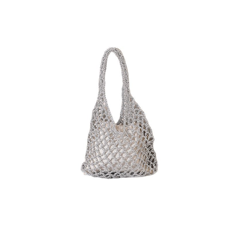 Damen Henkeltasche aus handgeknüpftem Naturmaterial Brehn