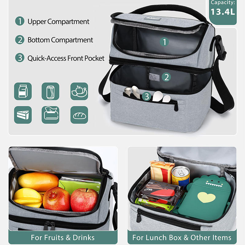 Damen Isolierte Picknicktasche mit mehreren Fächern Brehn