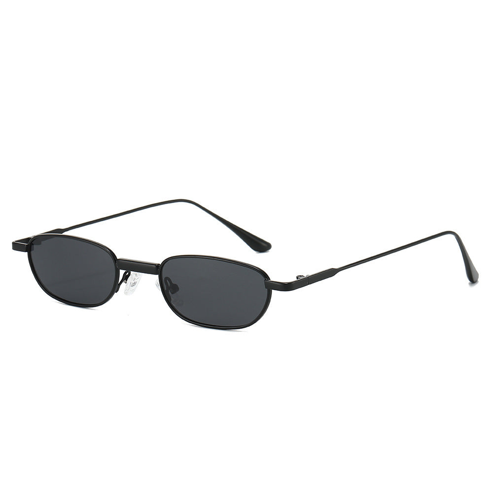 Schlanke Minimalistische Oval Sonnenbrille Brehn