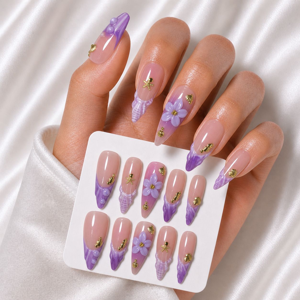 Floral 3D Nagelkunst Verlängerungen Brehn