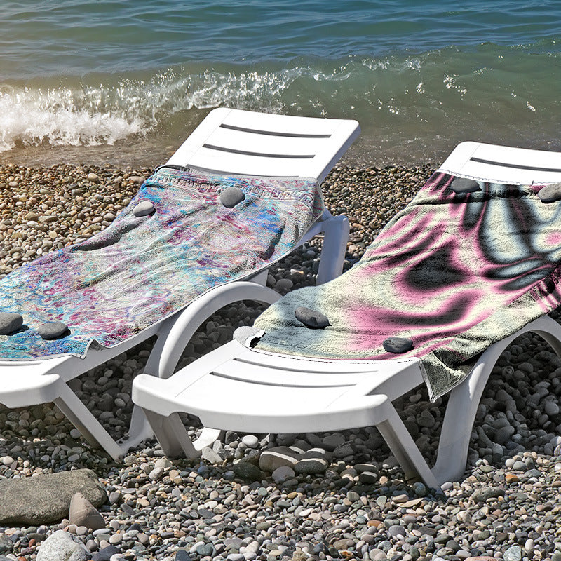 Strandtuch aus hautfreundlicher Mikrofaser mit kreativem Mustermix Brehn