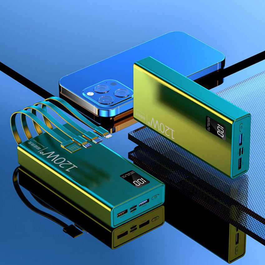 Hochleistungs-Powerbank mit integrierten Schnellladeanschlüssen und LCD-Anzeige Brehn
