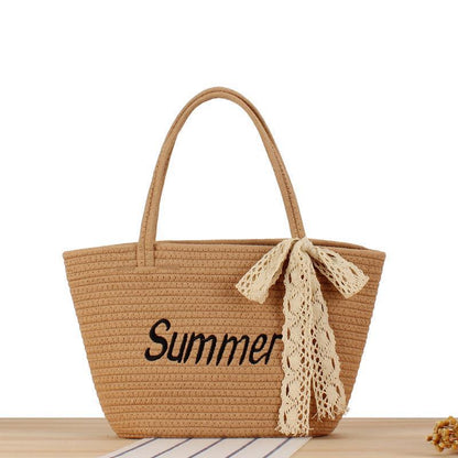 Strandtasche Im Modernen Korbmuster Brehn