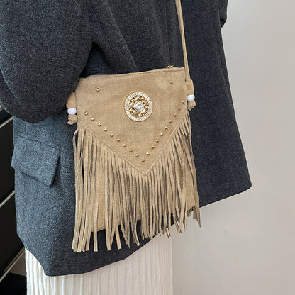 Bohemian Fransen Clutch Tasche