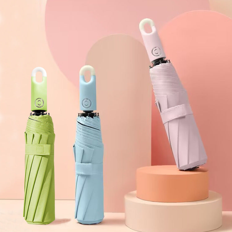 Damen eleganter Faltregenschirm mit ergonomischem Griff und UV-Schutz Brehn