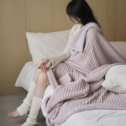 Gepolsterte Plüsch wendbare Kuscheldecke