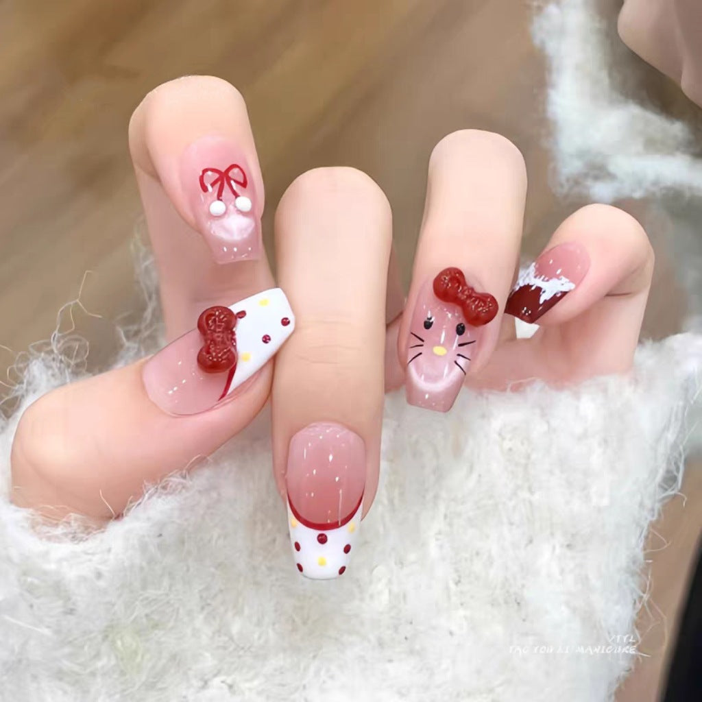 Künstlerisches Press-On Nagelset mit Charakterthemen Brehn