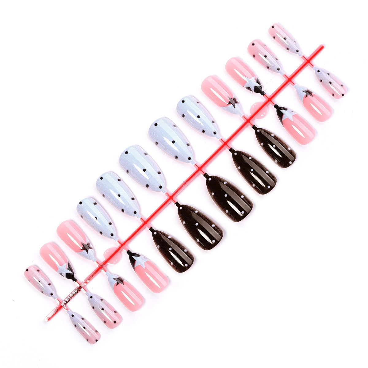 Kunstnagelset mit verspielten Designs Brehn