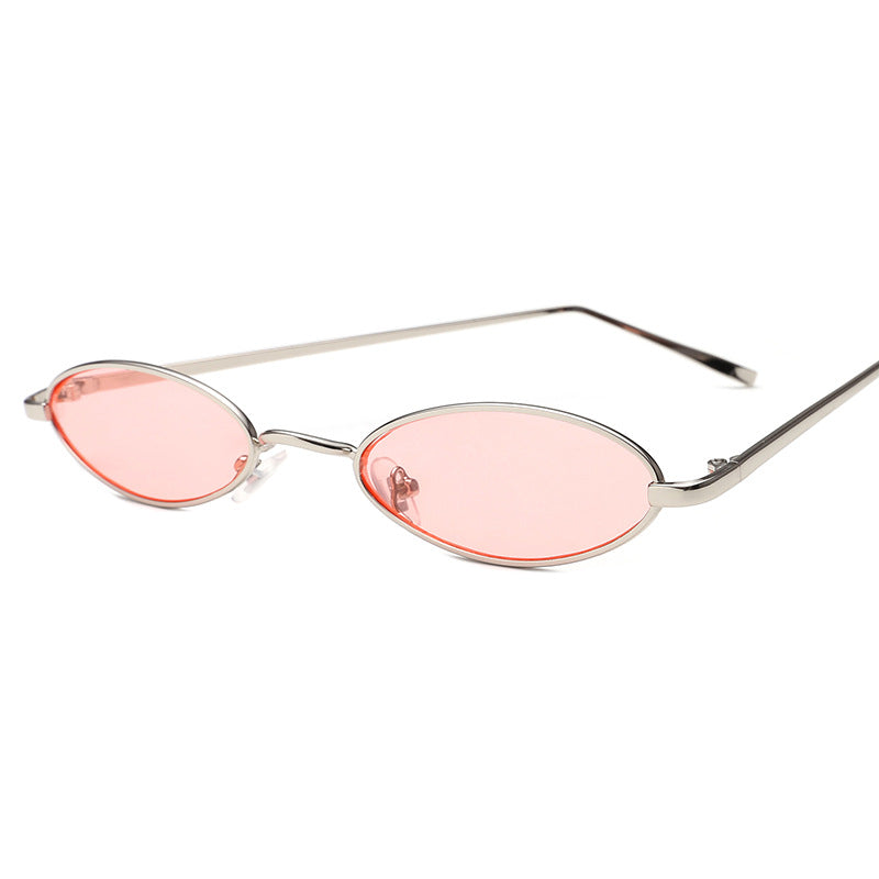 Damen elegante Sonnenbrille im ovalen Metallrahmen Brehn