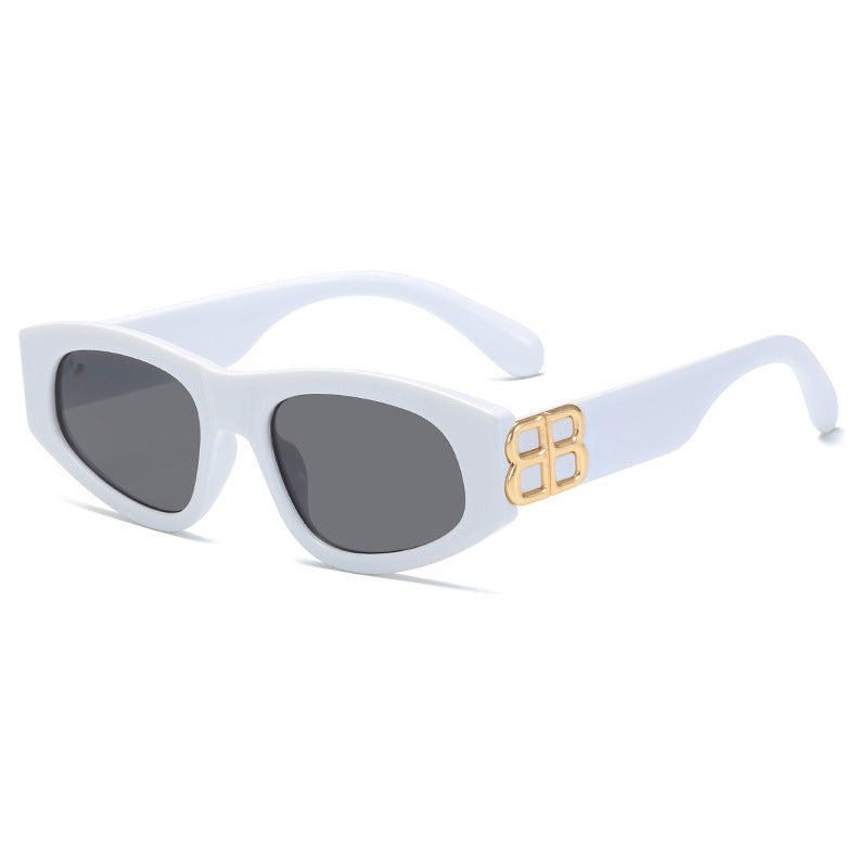 Damen schicke modische Sonnenbrille mit markantem Rahmen Brehn
