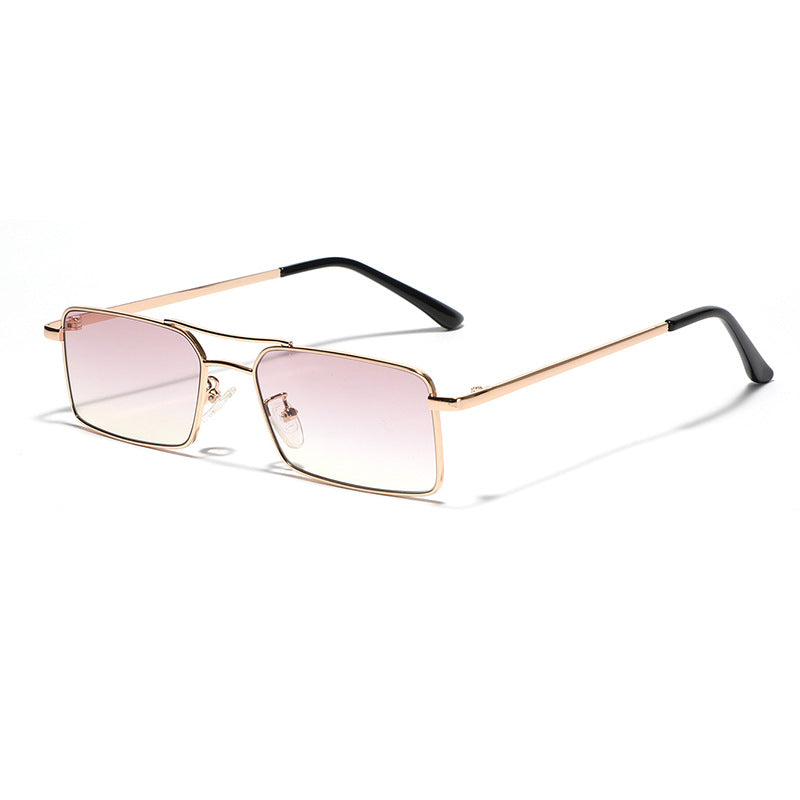 Damen modische rechteckige Brille mit stilvollem Metallrahmen Brehn
