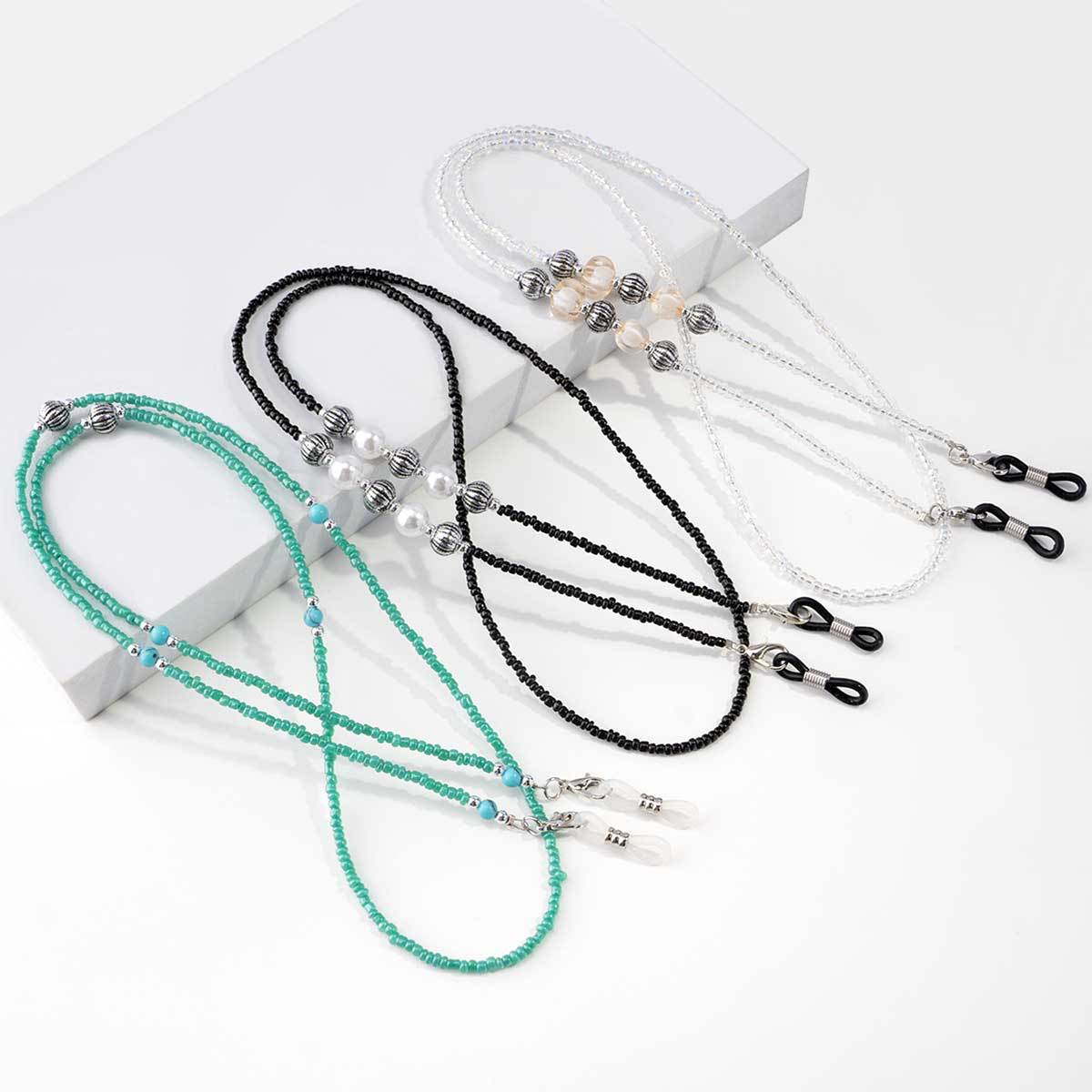 Künstlerische Perlenbrille Kette Brehn