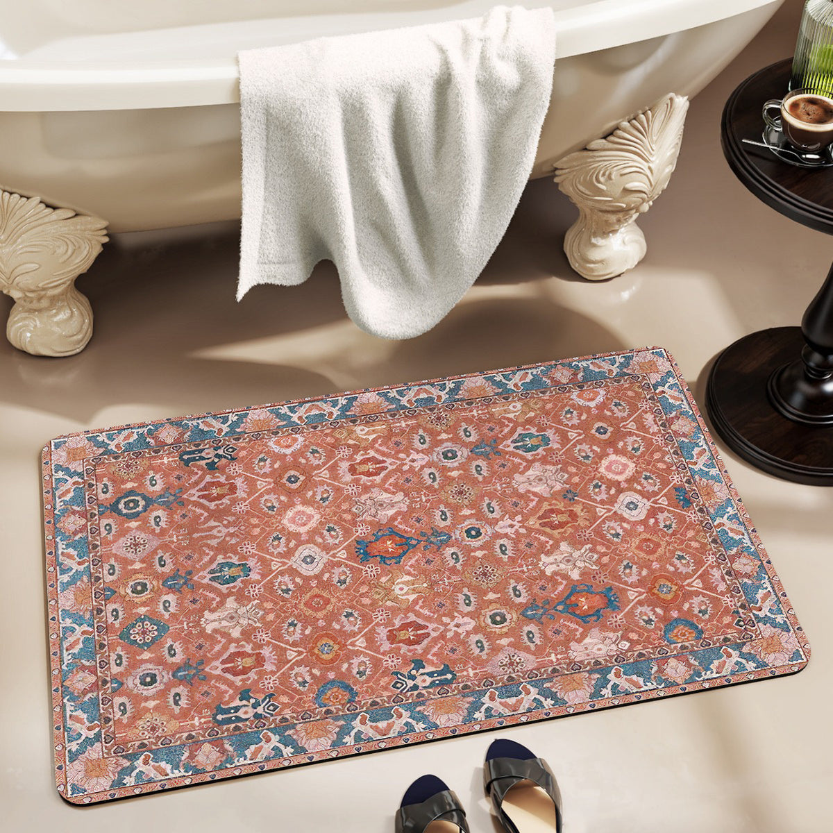 Dekorative Vintage-Muster Badematte Brehn
