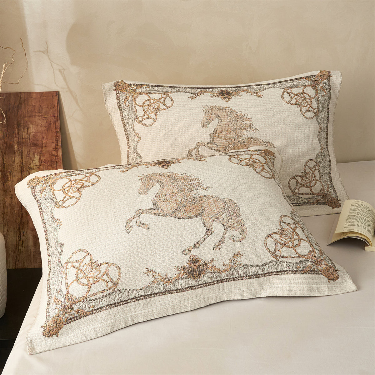 Gestepptes Jacquard Schmetterlingskopfkissen mit dekorativem Rand
