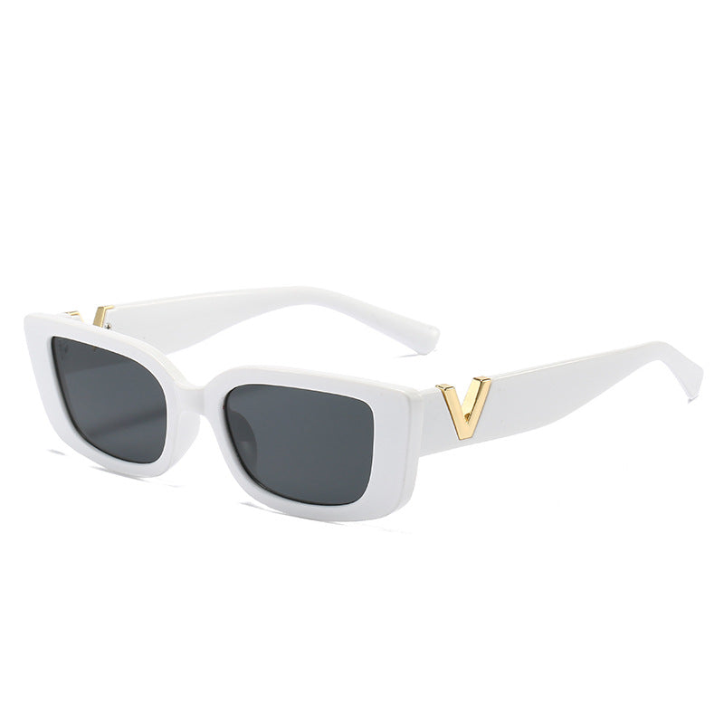 Damen modische quadratische Sonnenbrille mit luxuriösem Rahmen und goldenen Akzenten Brehn