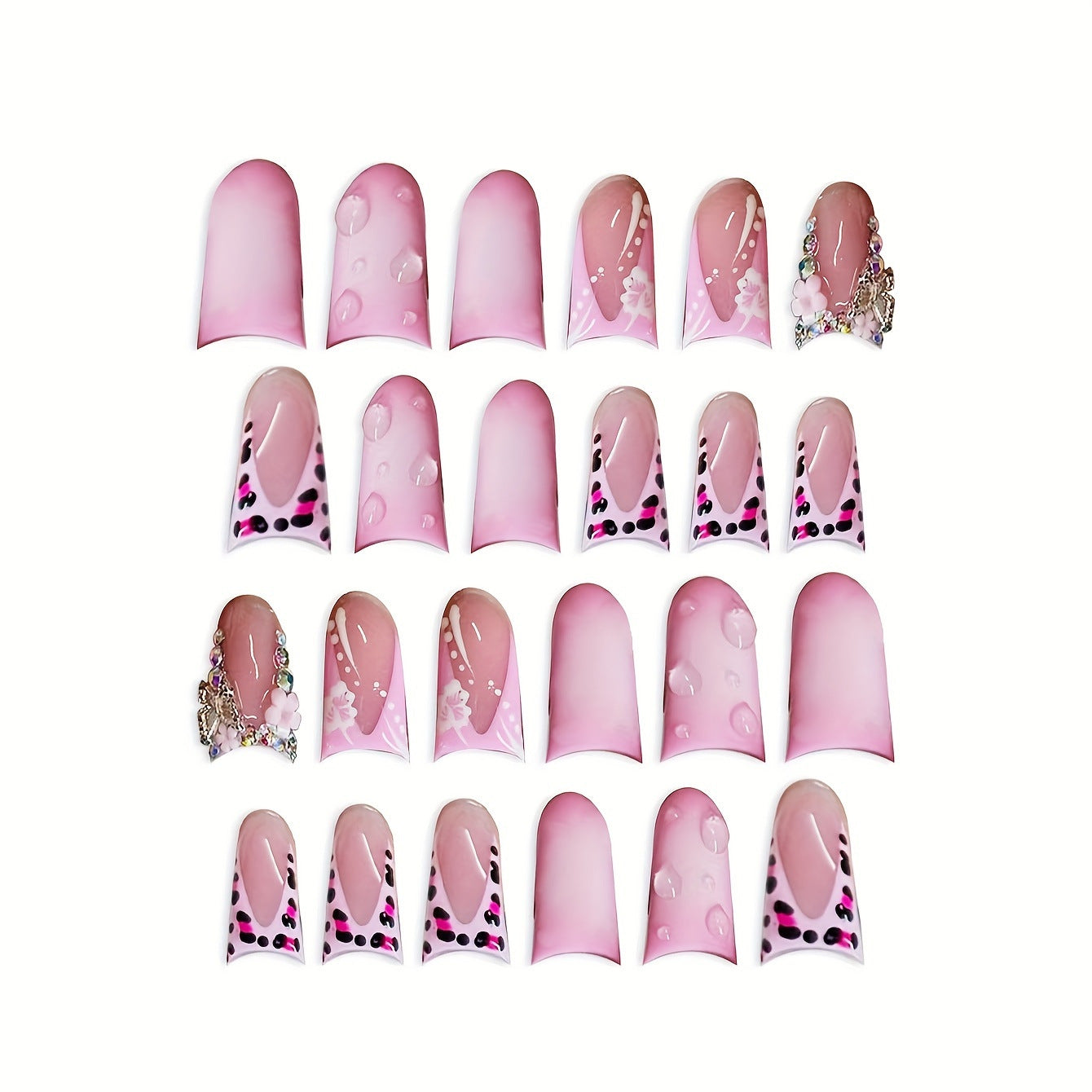 Dekoratives Press-On Nagelkunst Set Brehn