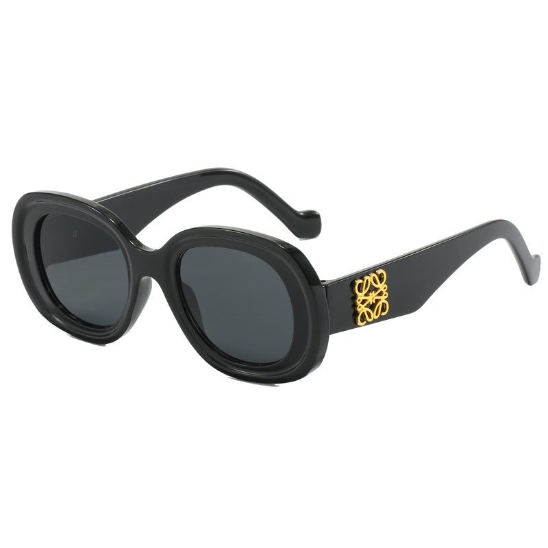 Damen modische Vintage-Sonnenbrille mit besonderen Verzierungen Brehn
