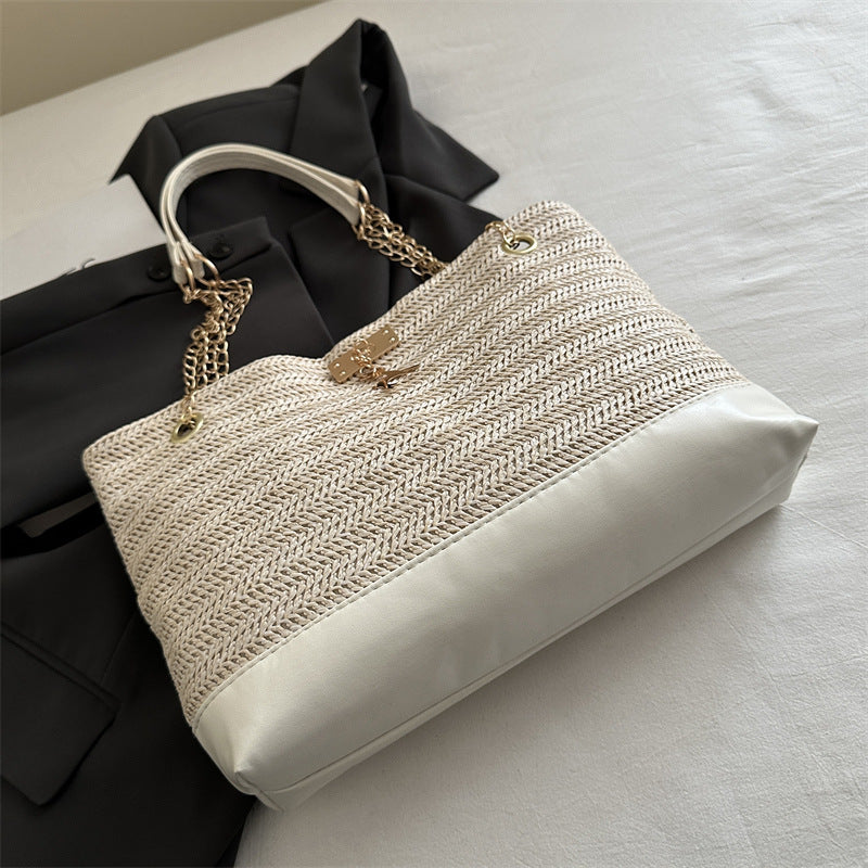 Stylische Geflochtene Strandtasche